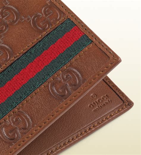 gucci leather mens wallet|Gucci men's trifold leather wallet.